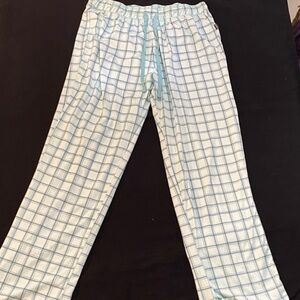 Eddie Bauer Blue Plaid Pajama Pants